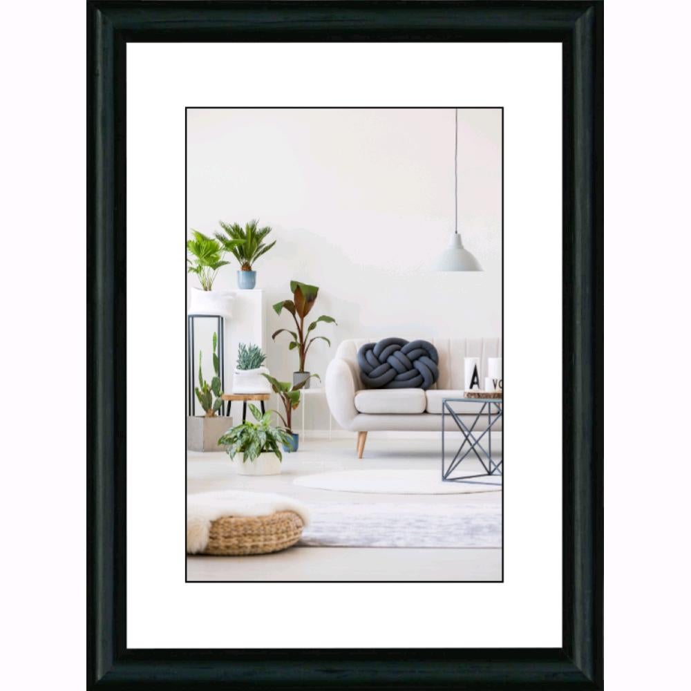Cornice Portafoto A4 In Legno MDF Con Vetro Frontale E Doppio Formato (7x10 Cm O A4) - Per Tavolo O Parete - 2
