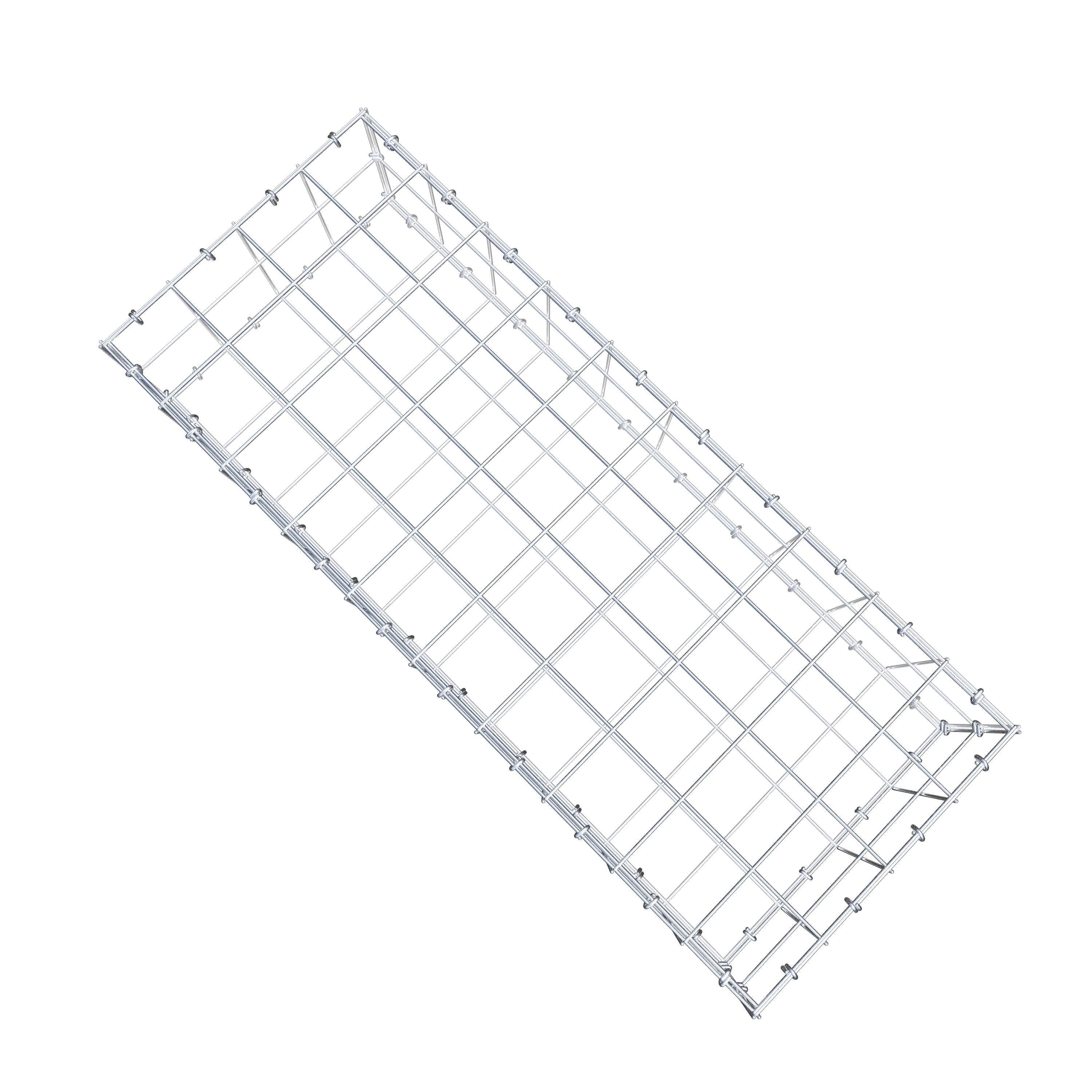 Gavión de acero galvanizado 100x20x40cm (LxAxP), malla 10 x 10cm, Anillo en C, jaula metálica para muro o jardín - 8