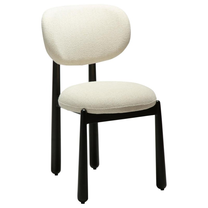 Woke Dan-Form krzesło stołowe bouclé beżowy.