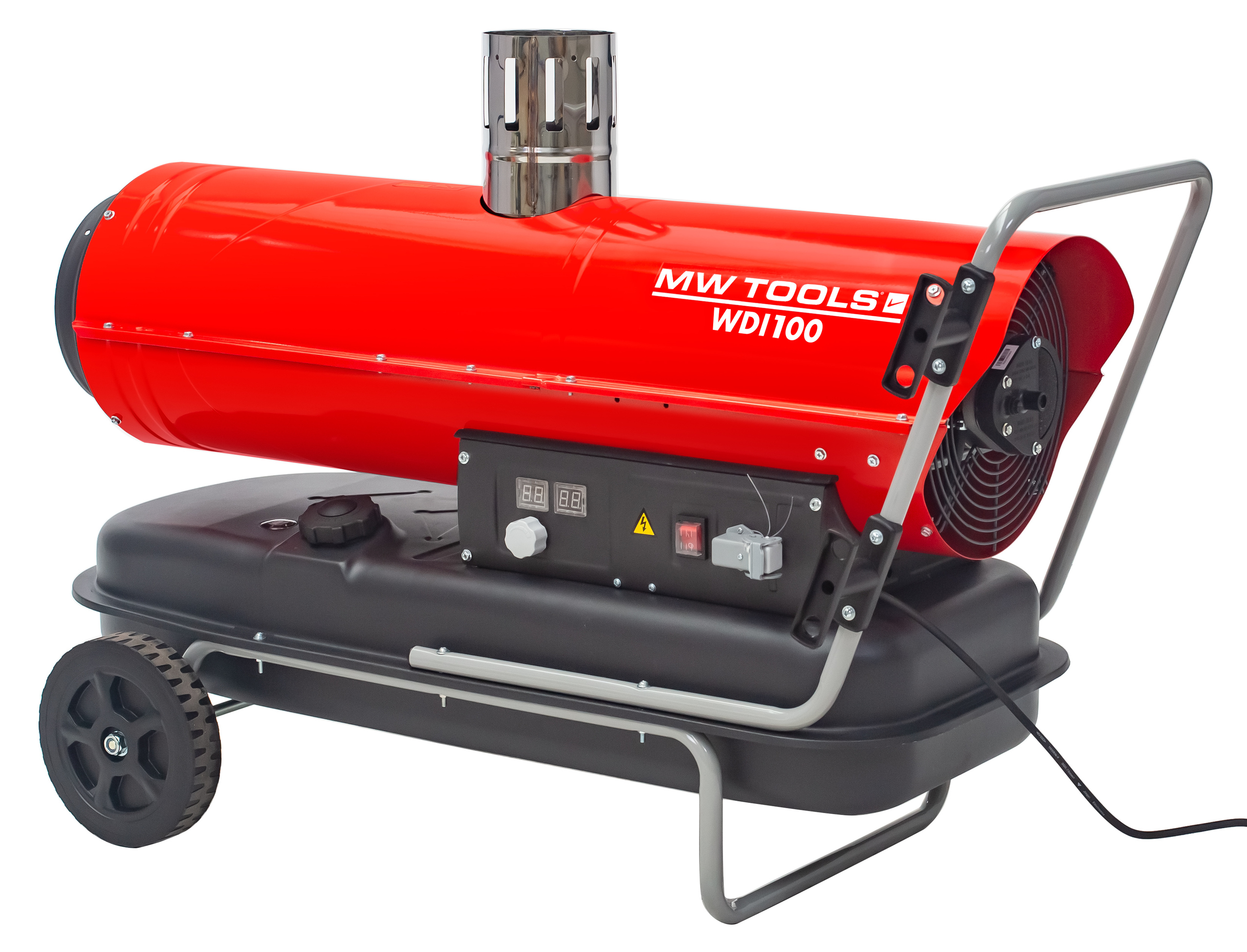 Canon à chaleur fioul 30kW mobile à combustion indirecte et thermostat intégré MW Tools WDI100 - 4