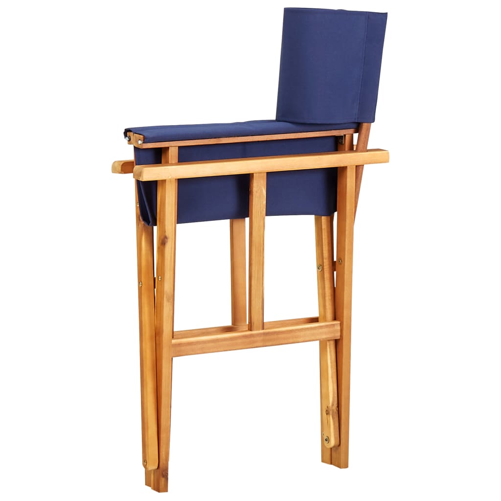 Chaise de jardin pliable sans coussin en Polyester Bleu - 5