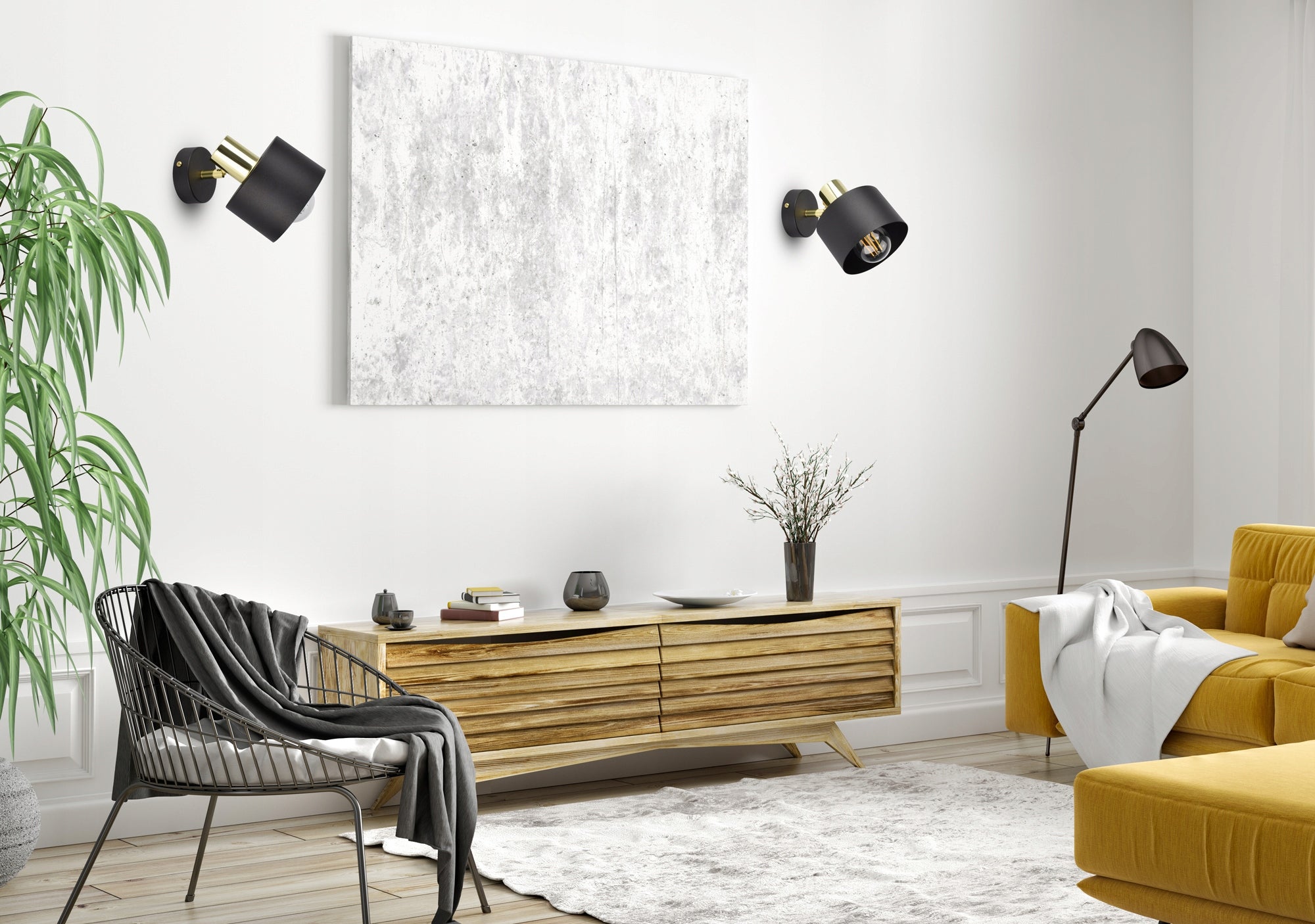 Kinkiet Lampa Ścienna Classic Spot Czarna Złota 482-K1 LED E27 - 3
