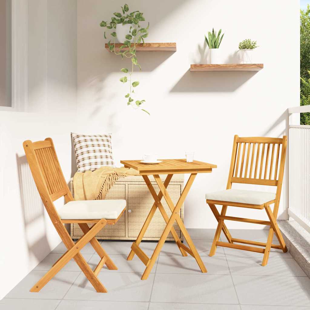 Zestaw Bistro Ogrodowego 3 pcs Brązowy Lite Drewno Akacji vidaXL