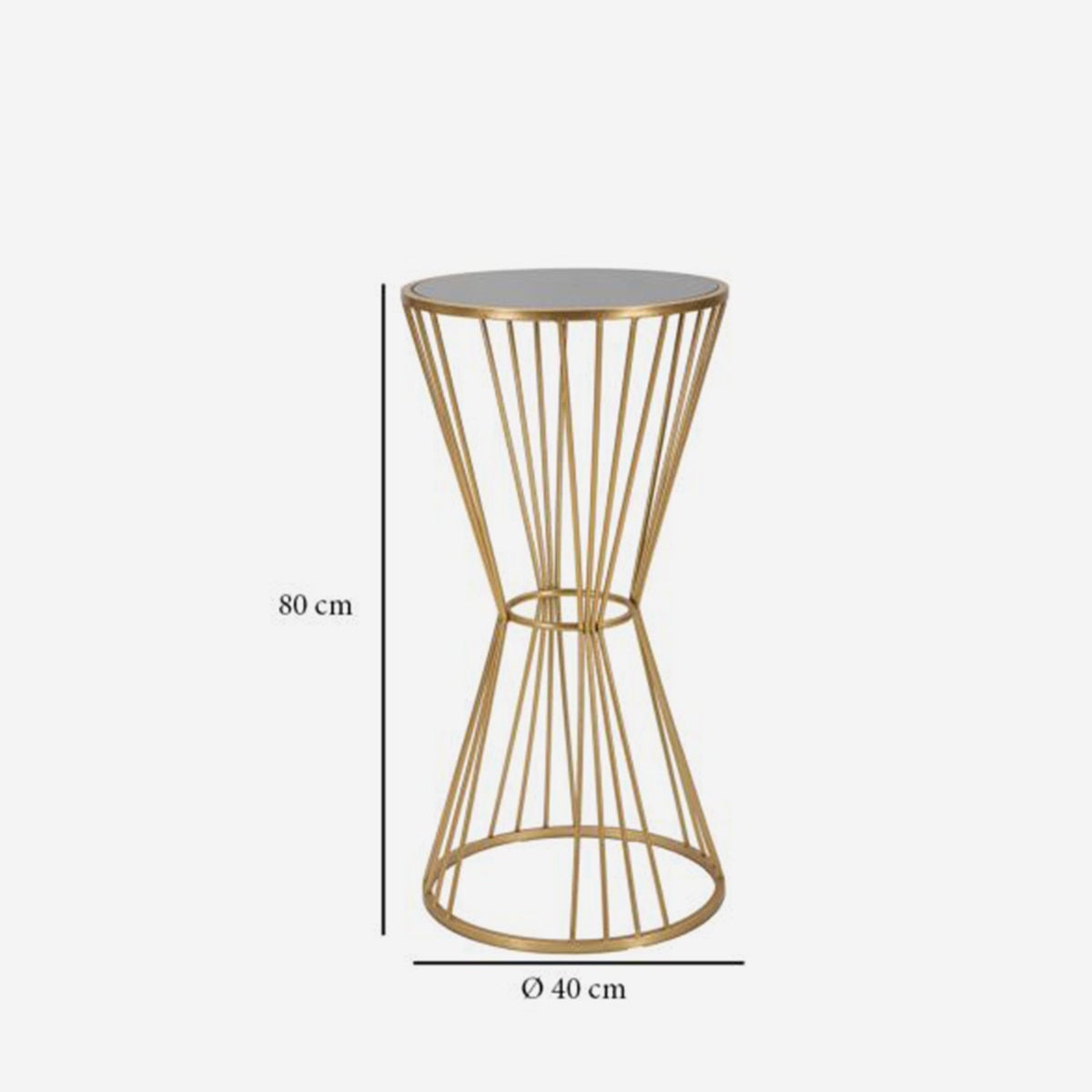 Table d'appoint rond en métal avec plateau miroir Super | Leroy Merlin