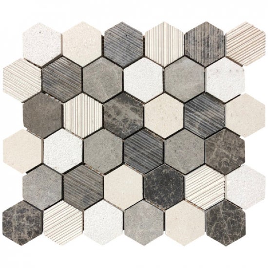 Mosaique Quadra stone gris anthracite 30x30cm | Mosaique salle de bain