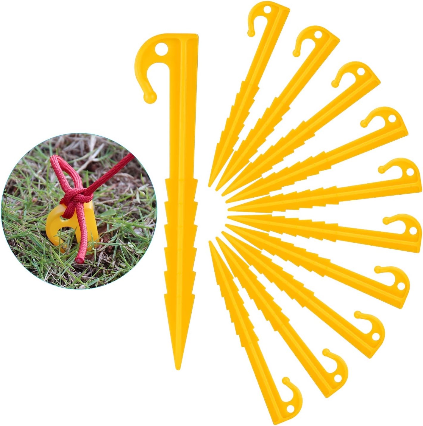30 Piquets De Tente Spirale ABS 145mm : Solides, Faciles à Planter, Parfaits Pour Vos Auvents !