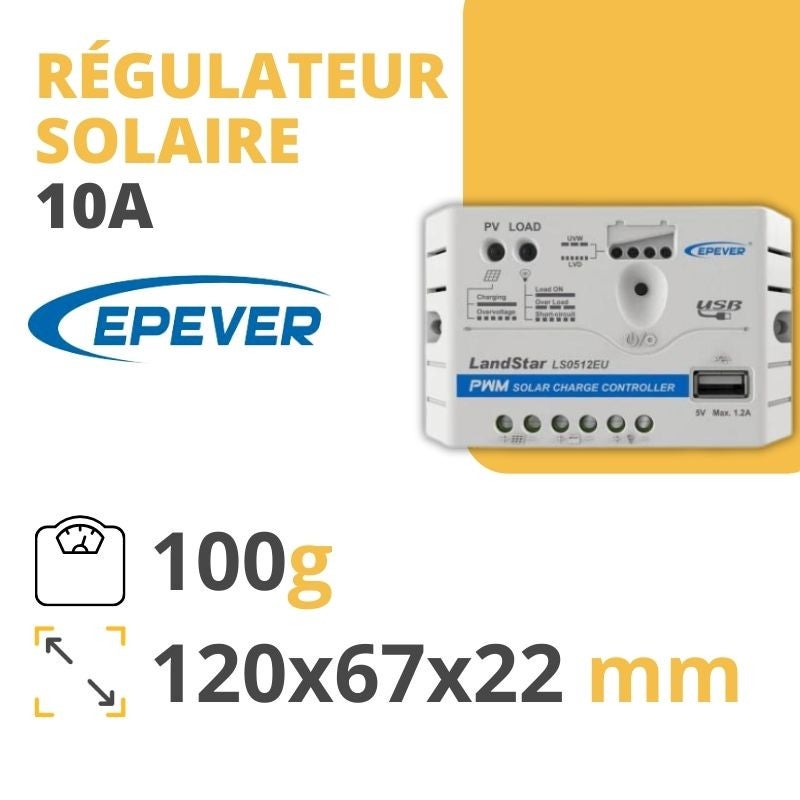 Kit Solaire Rigide 100W + Batterie - Camping Car / Tiny House - 3