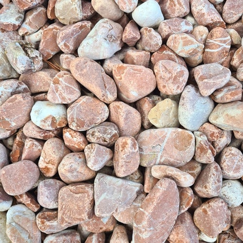 BIG BAG de +/- 800kg (10 M²) Galet Marbre Rose 15/25 mm - Livraison STANDARD - 6