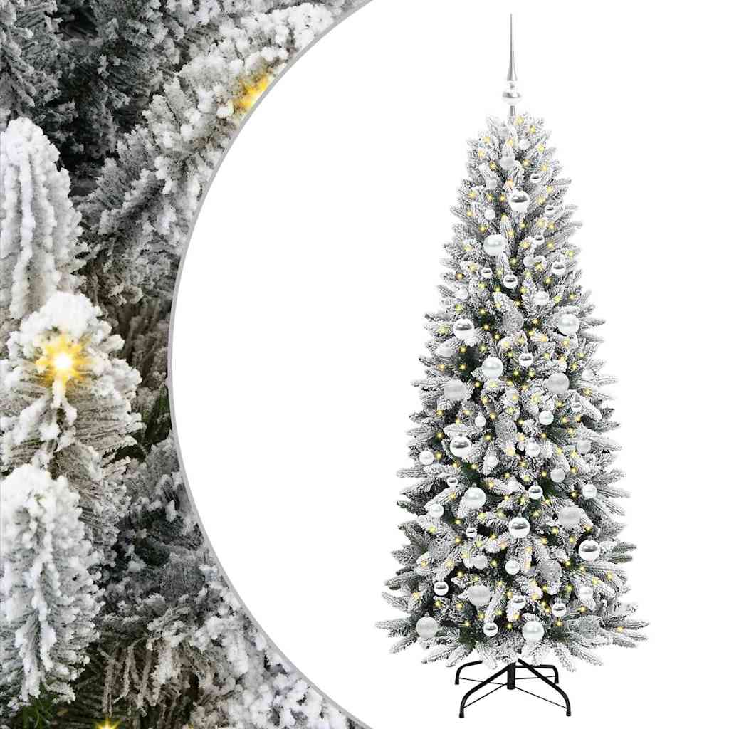 Sztuczna choinka Biały 73 x 73 x 180 cm PVC, Plastik, Stal i PE