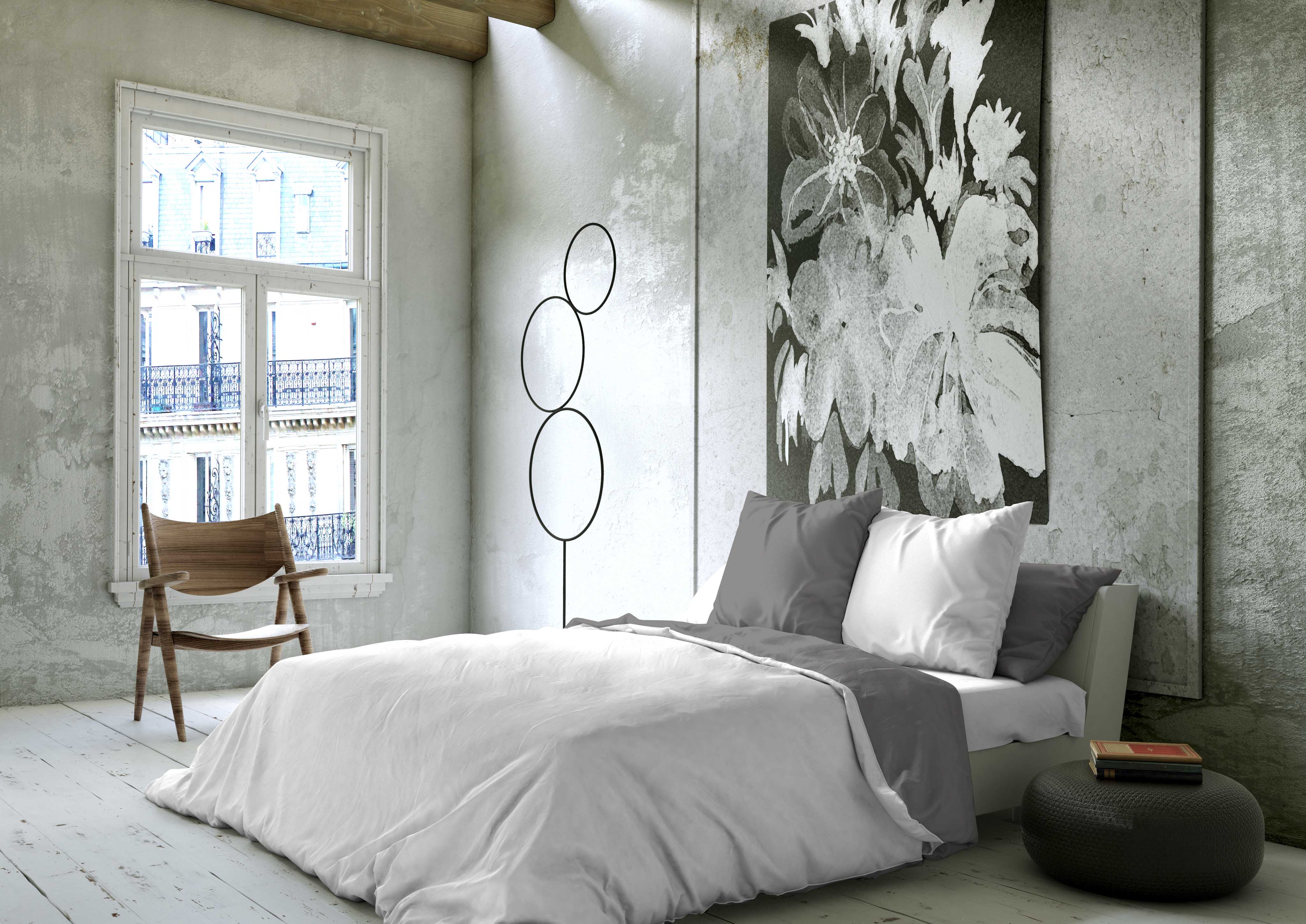 COPRIPIUMINO REVERSIBILE BICOLORE GRIGIO 7 / BIANCO 100% COTONE LETTO 150 - 9