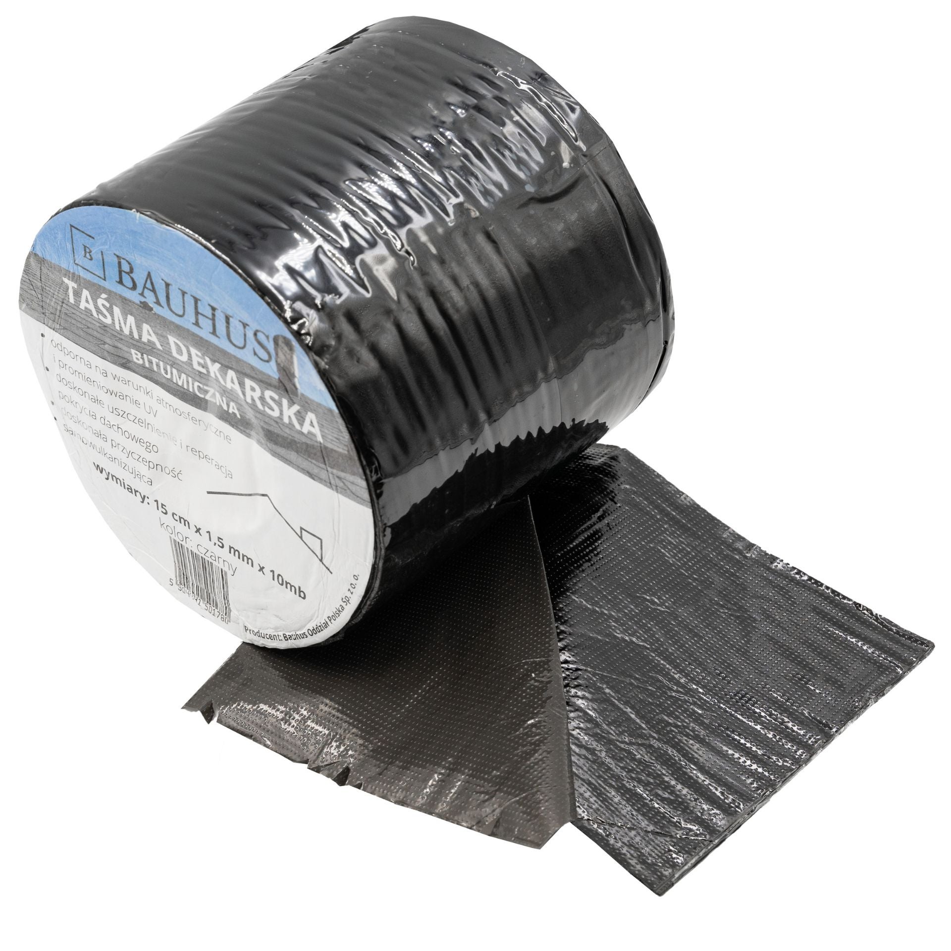 Taśma bitumiczna dekarska wodoodporna 15 cm x 1,5 mm x 10 mb czarna