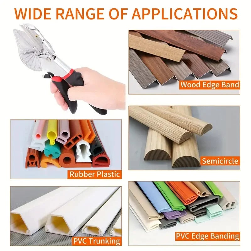 Tesoura multiusos com ângulo de corte de 45 a 135 graus, opção de corte de fendas em arame, lâminas sobresselentes, Laranja - 7