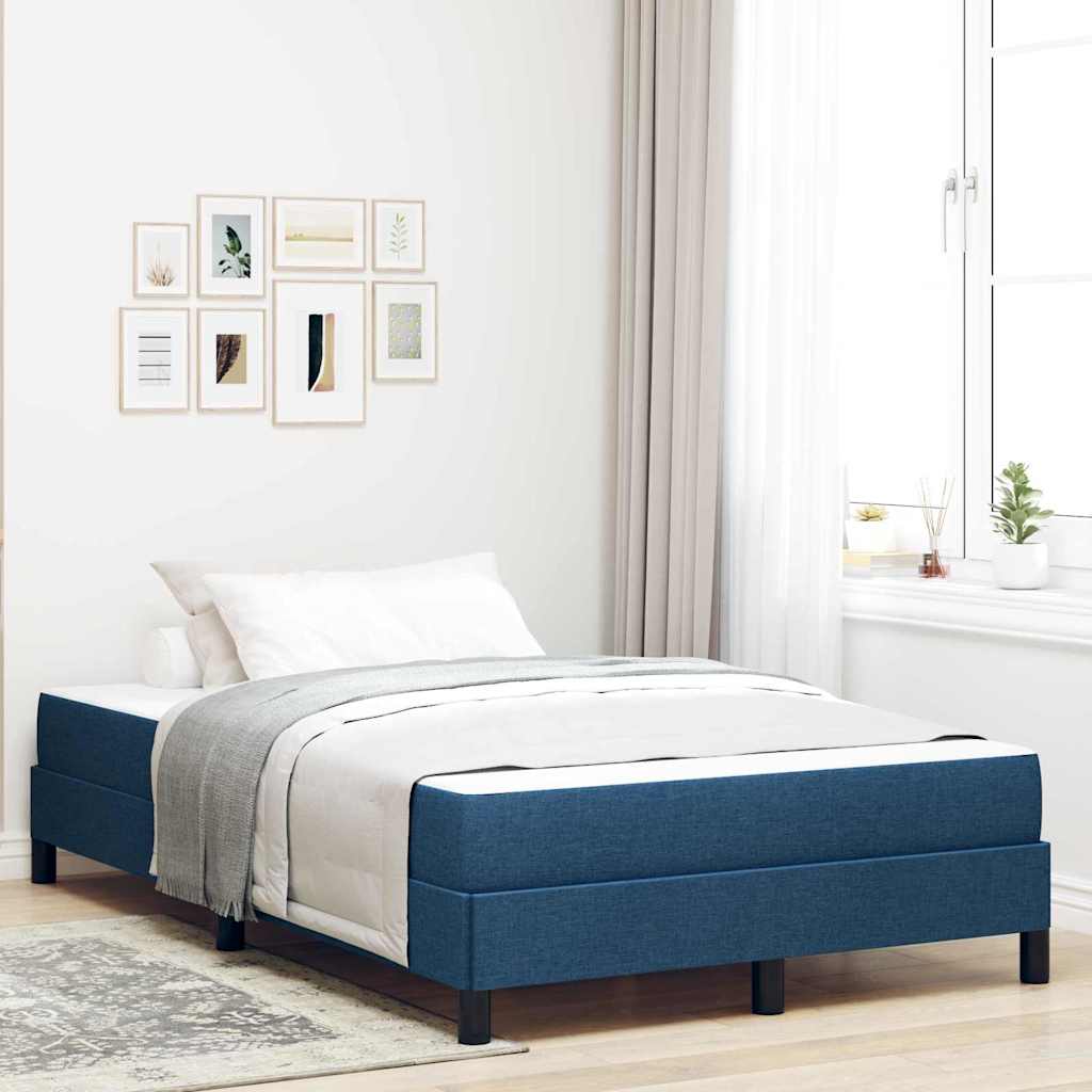 Cama tipo Box Spring Azul 120 x 200 cm tela | Leroy Merlin
