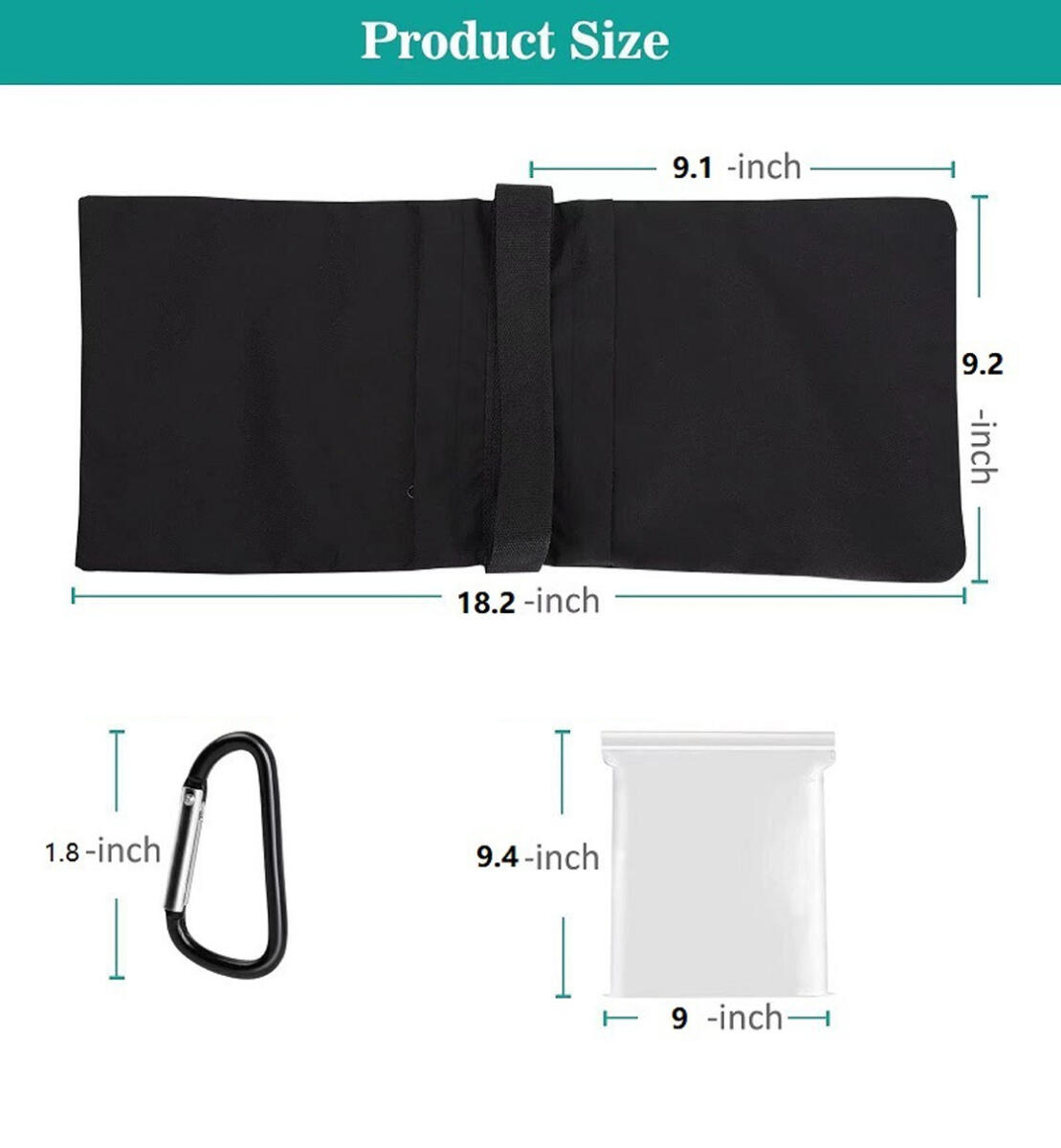 10 szt. wytrzymałych worków z piaskiem do statywu fotograficznego, studia fotograficznego i wideo, ogrodu - czarny