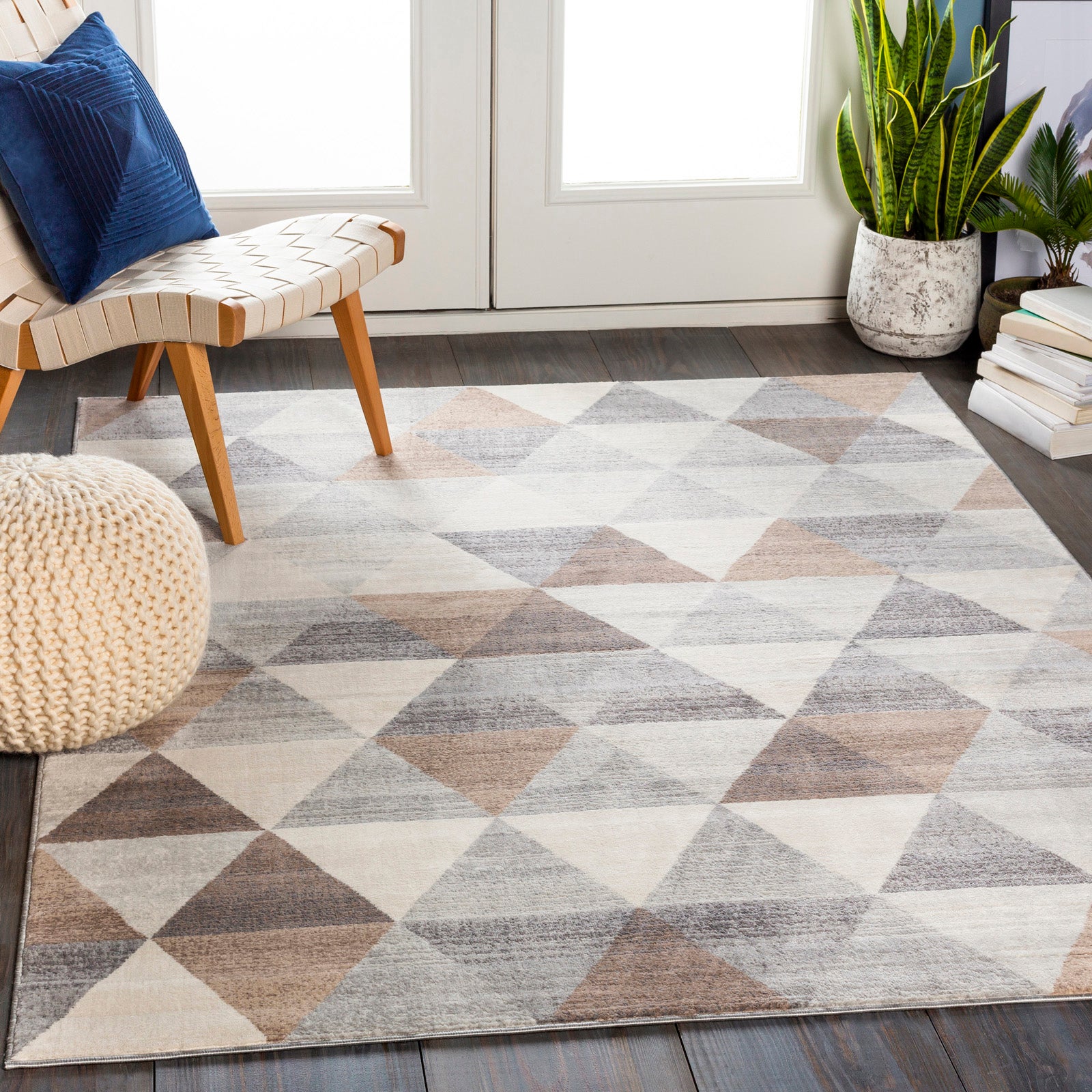 LIVABLISS Tapete Escandinavo Moderno Branco/Castanho 200x275 cm Katherine - 2