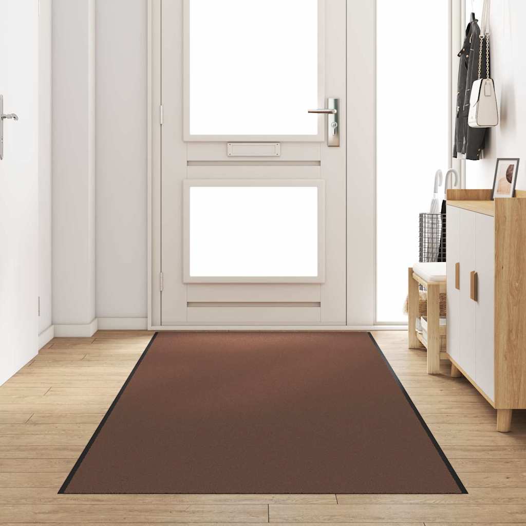 Dywanik wejściowy Brązowy i czarny 120 x 350 cm 100% poliamid vidaXL