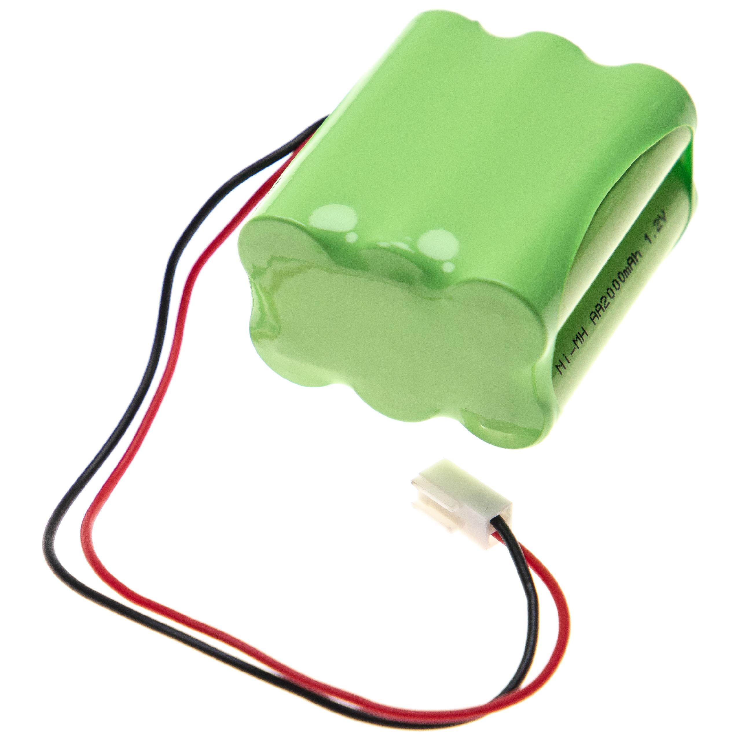 vhbw 1x Batterie remplacement pour ESP / Marmitek INF-BATPNL, PG800 pour système d'alarme (2000mAh, 7,2V, NiMH) - 4