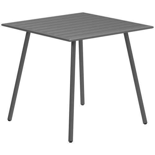 Table De Jardin Ronde Noire 60 Cm - Plastique PP, Résistante UV, Pour Balcon Terrasse - 6