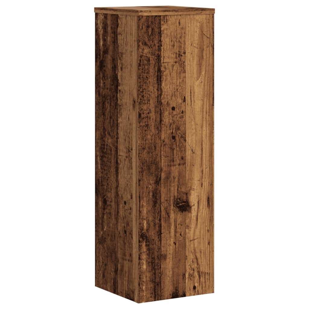 Supports pour plantes 2 pièces bois vieilli en panneau de bois - 5