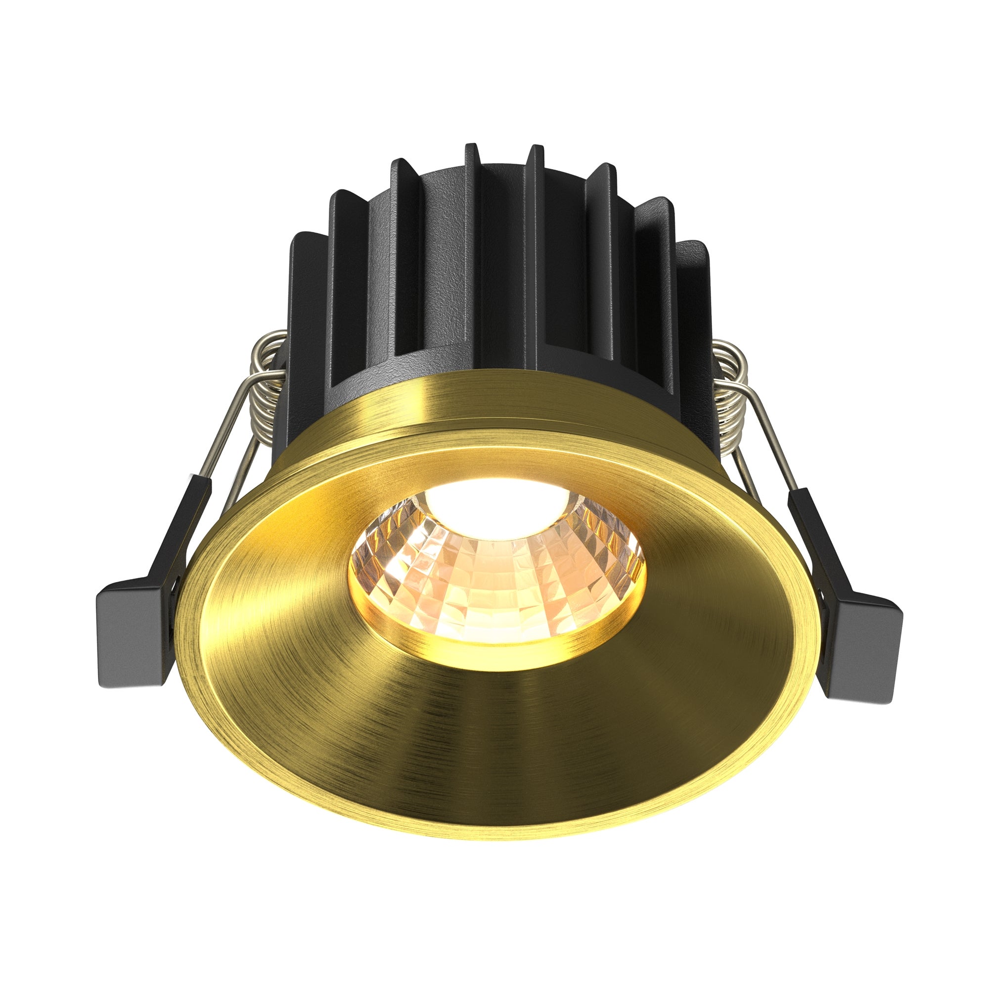 Oprawa stropowa sufitowa wpuszczana Round mosiężny LED 12W 3000K 930lm wym: 6 x 8 x 8 cm okrągła Maytoni