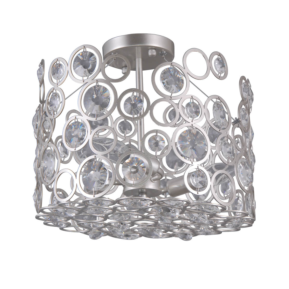 Suspension en cristal Nardo Champagne argent - 3