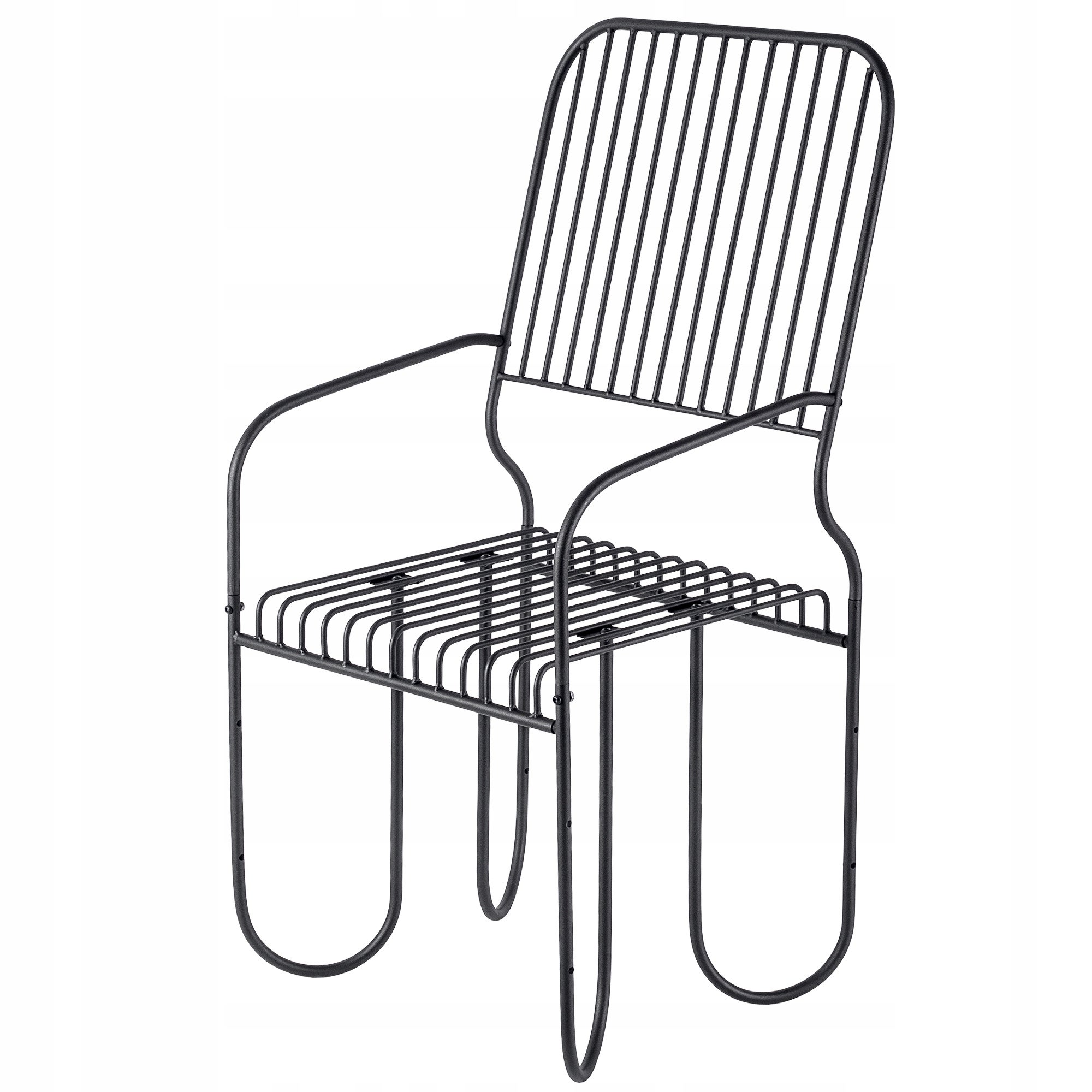 ŁAWKA OGRODOWA METALOWA PARKOWA 50 cm NA TARAS Z OPARCIEM ŁAWECZKA SOLIDNA