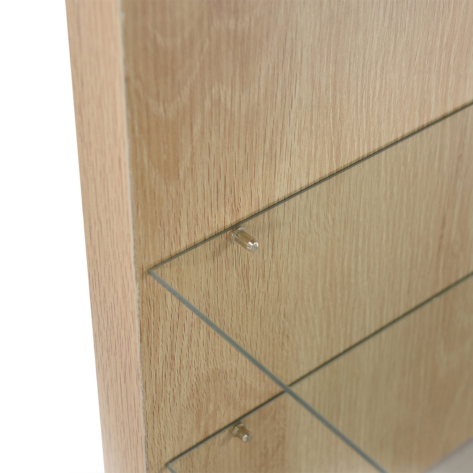 Meuble TV Moderne avec lumières LED Variables, 3 Portes et étagères en Verre – Noir - 7