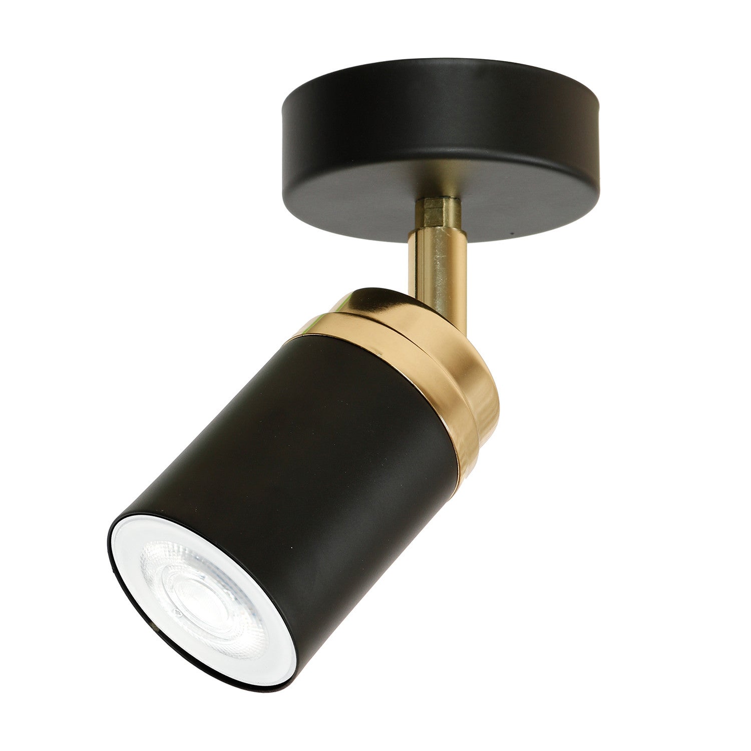 Lampa sufitowa wisząca Reno czarny mat-złoty połysk 1xGU10x15W wym: 17 x 8 x 8 cm metal Luminex