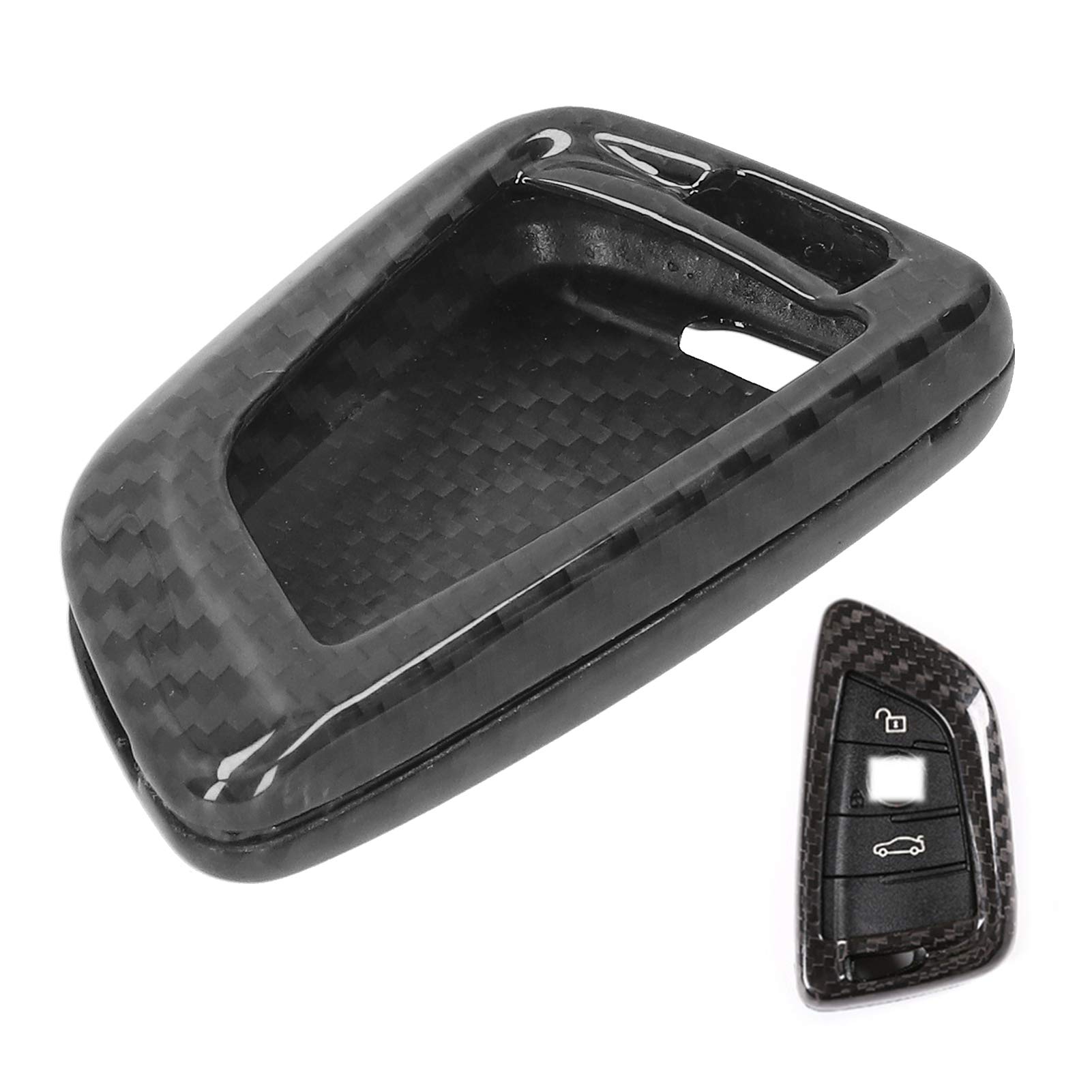 Custodia protettiva per telecomando in fibra di carbonio adatta per le serie 1/2/5/7 G11 G12 G30 - 2