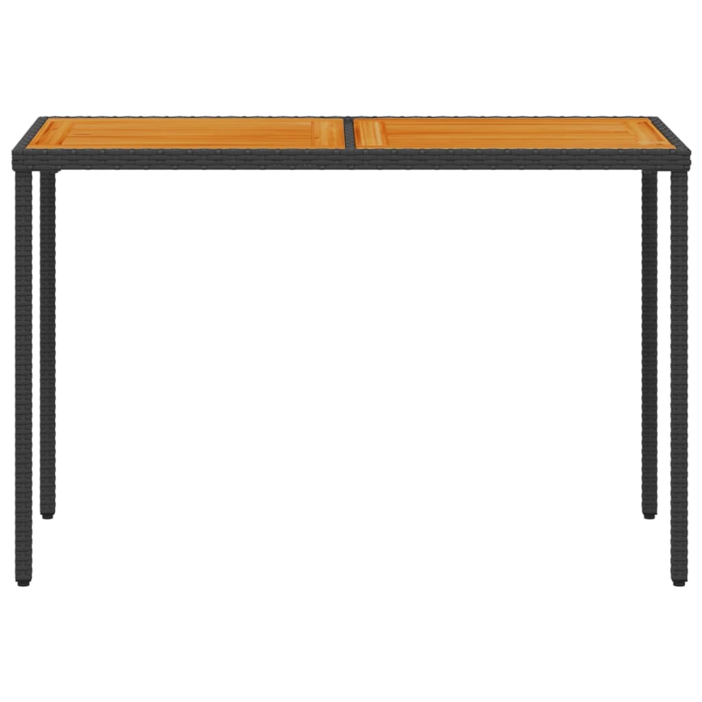 Table de jardin extensible rectangulaire en Rattan synthétique Noir - 5
