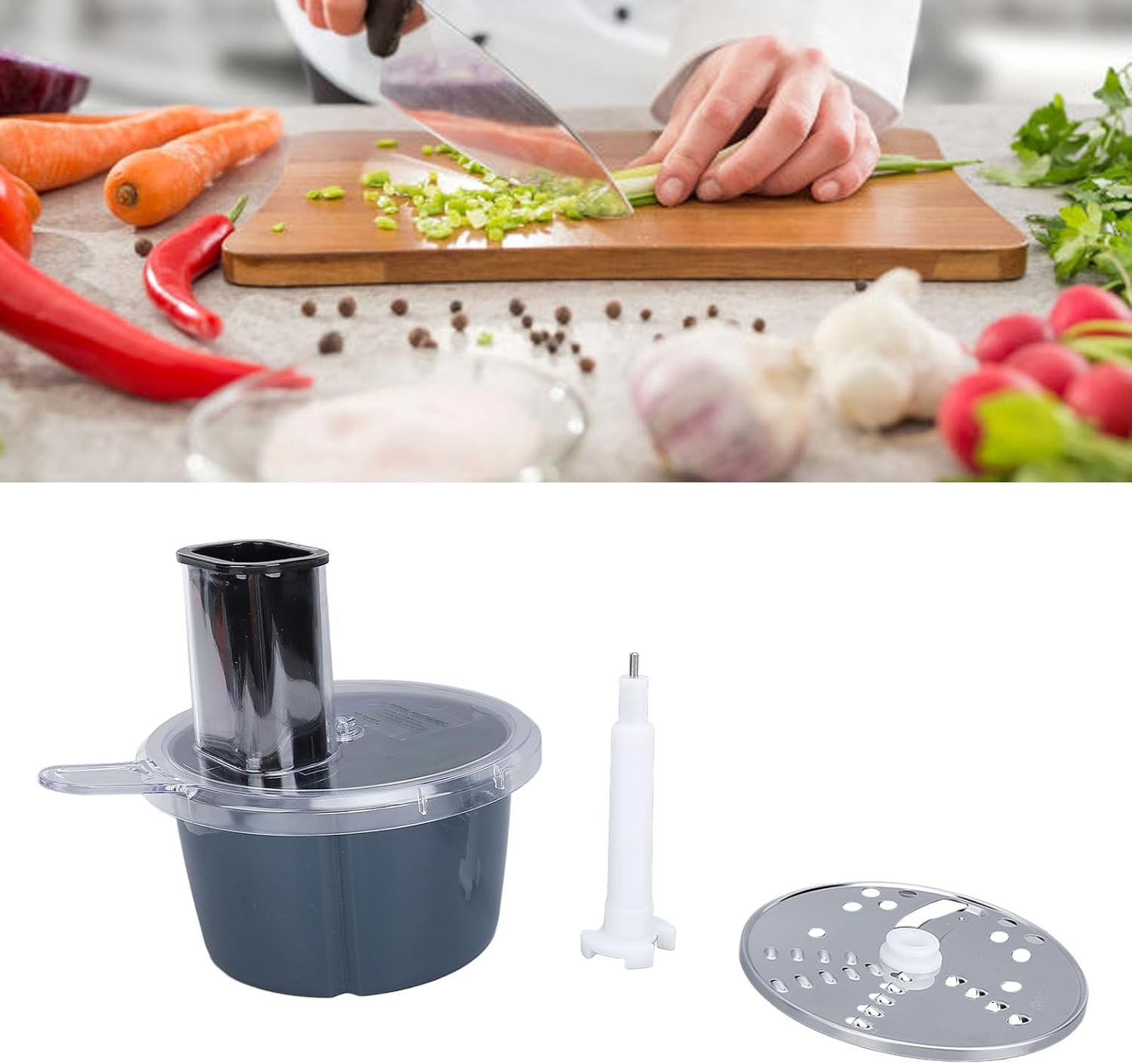 Accessoire Thermomix&nbsp;: Coupe-légumes électrique TM5/TM6 - Acier inoxydable lavable - 4