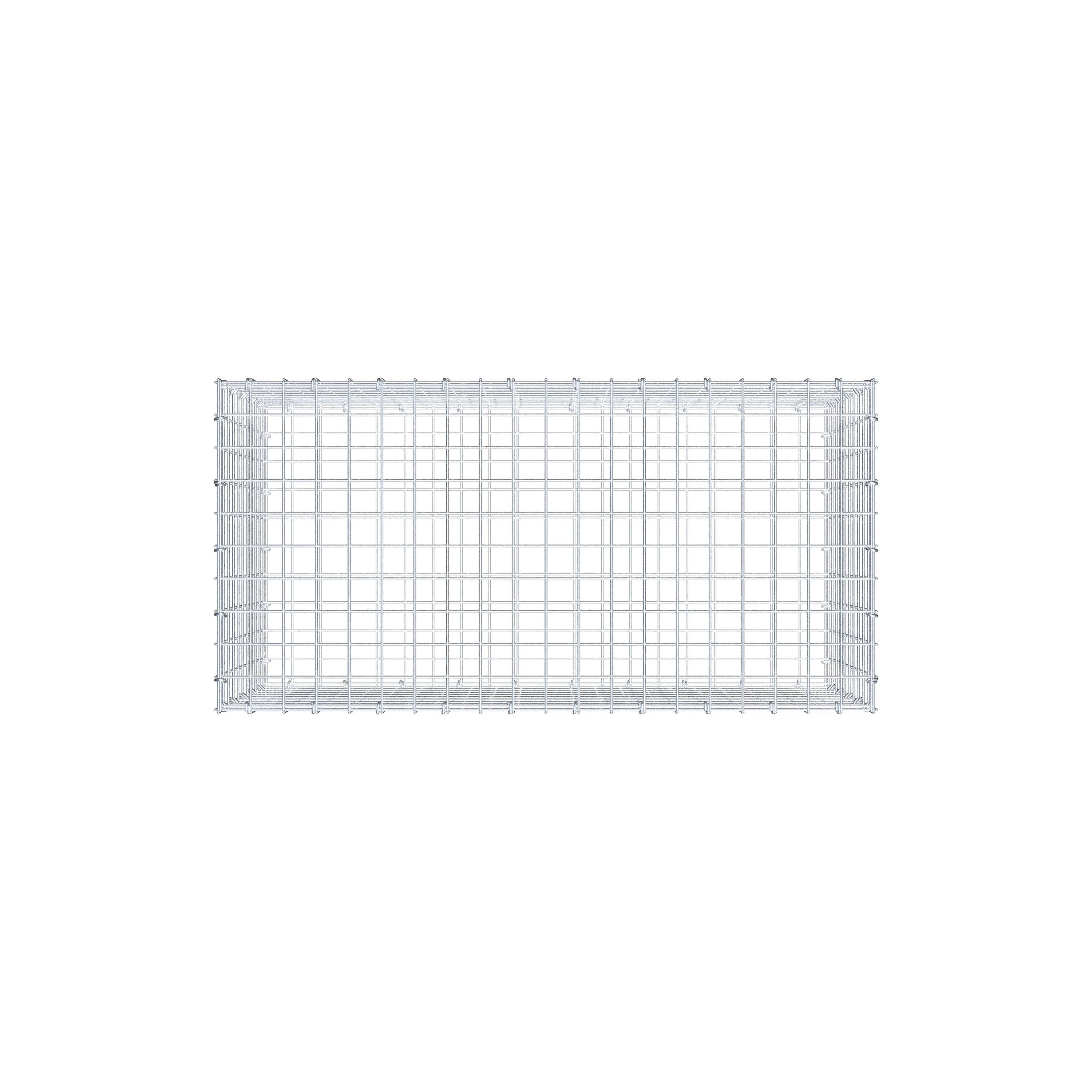 Gavión de acero galvanizado 100x50x50cm (LxAxP), malla 5 x 5cm, Anillo en C, jaula metálica para muro o jardín - 9