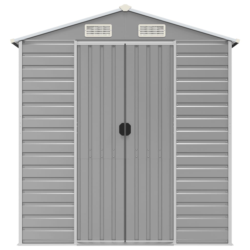 Maison Exclusive - Abri de jardin gris clair 191x895x198 cm acier galvanisé - 4