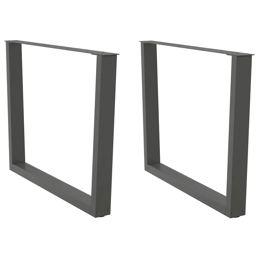 Nogi do stołu jadalnego w kształcie litery V 2 szt. Antracyt 100x(72-73,3) cm Stal vidaXL