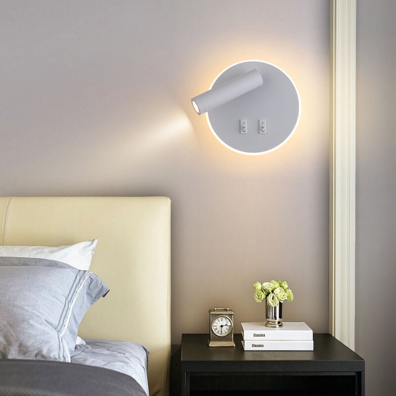 Lampka nocna LED, lampa ścienna do wnętrz, lampka nocna, lampa ścienna, światło trójkolorowe