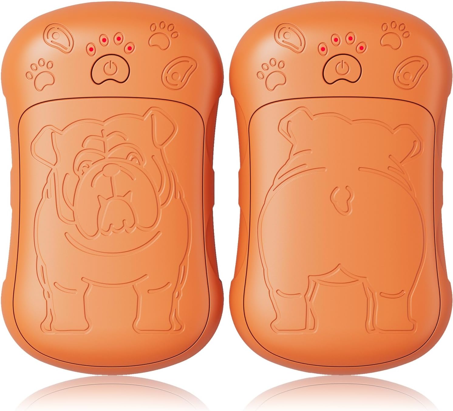 Ogrzewacze do rąk ładowalne, 2 sztuki, silne pole magnetyczne, port USB, idealne na kemping, do gry w golfa, na polowanie i w podróż, kolor pomarańcz