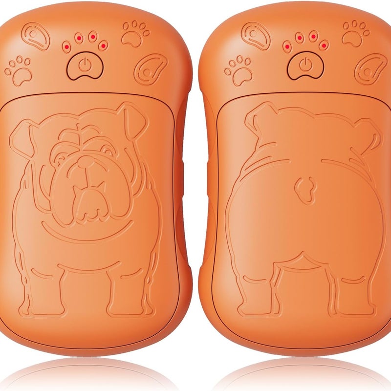 Ogrzewacze do rąk ładowalne, 2 sztuki, silne pole magnetyczne, port USB, idealne na kemping, do gry w golfa, na polowanie i w podróż, kolor pomarańcz