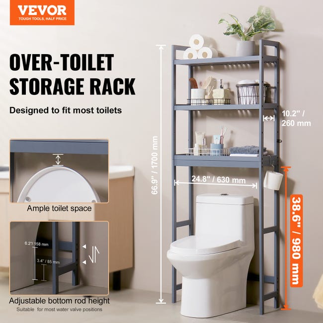 VEVOR Estante para inodoro ajustable de ... VEVOR Estante para inodoro ajustable de ...