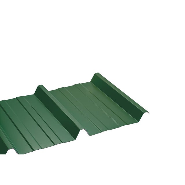 Bac acier laqué 1045 50/100 Vert 6009, l : 105 cm, L : 250 cm