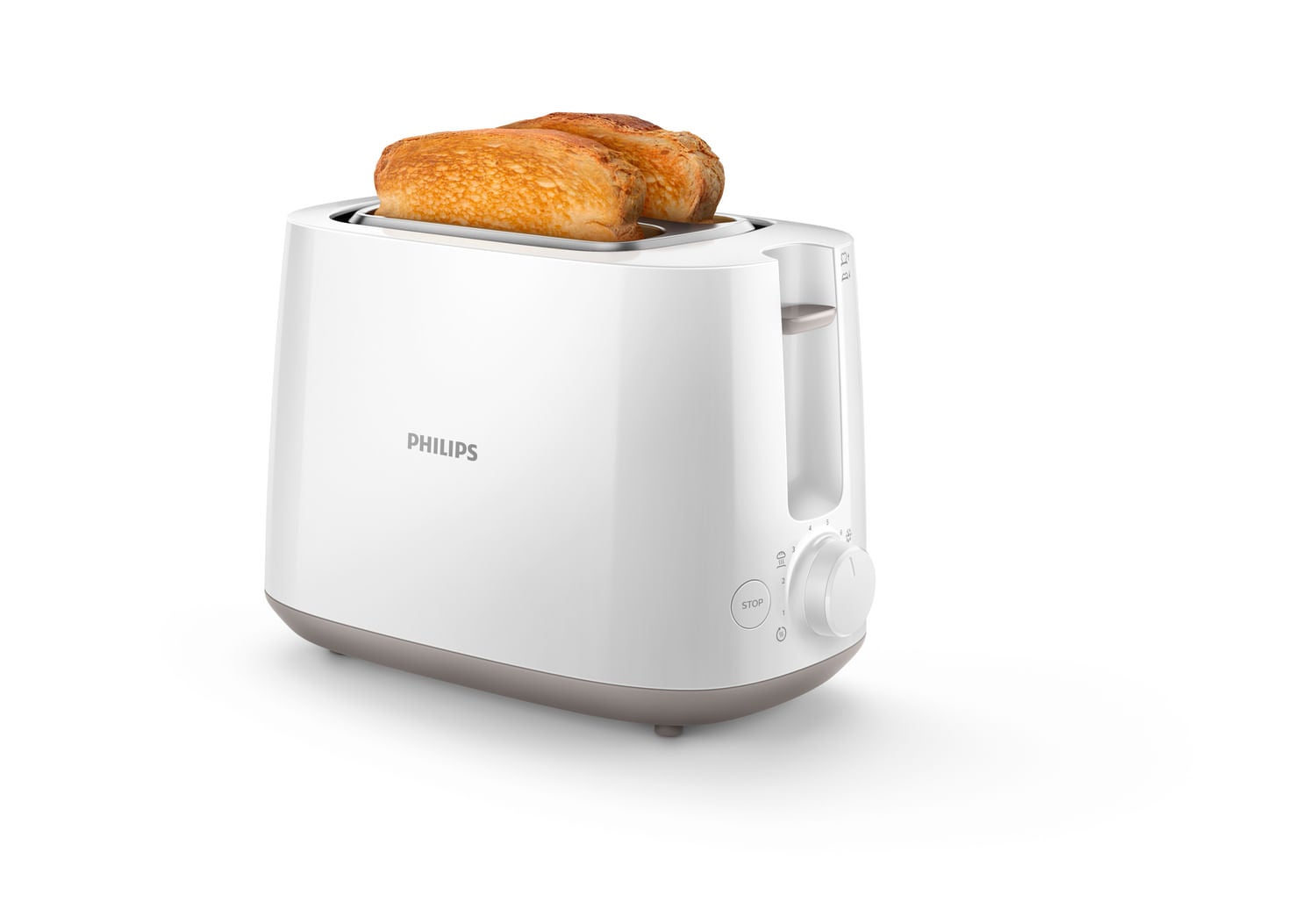 Grille-pain PHILIPS HD2581/00 Toaster blanc Daily, 2 fentes, 830W - 6