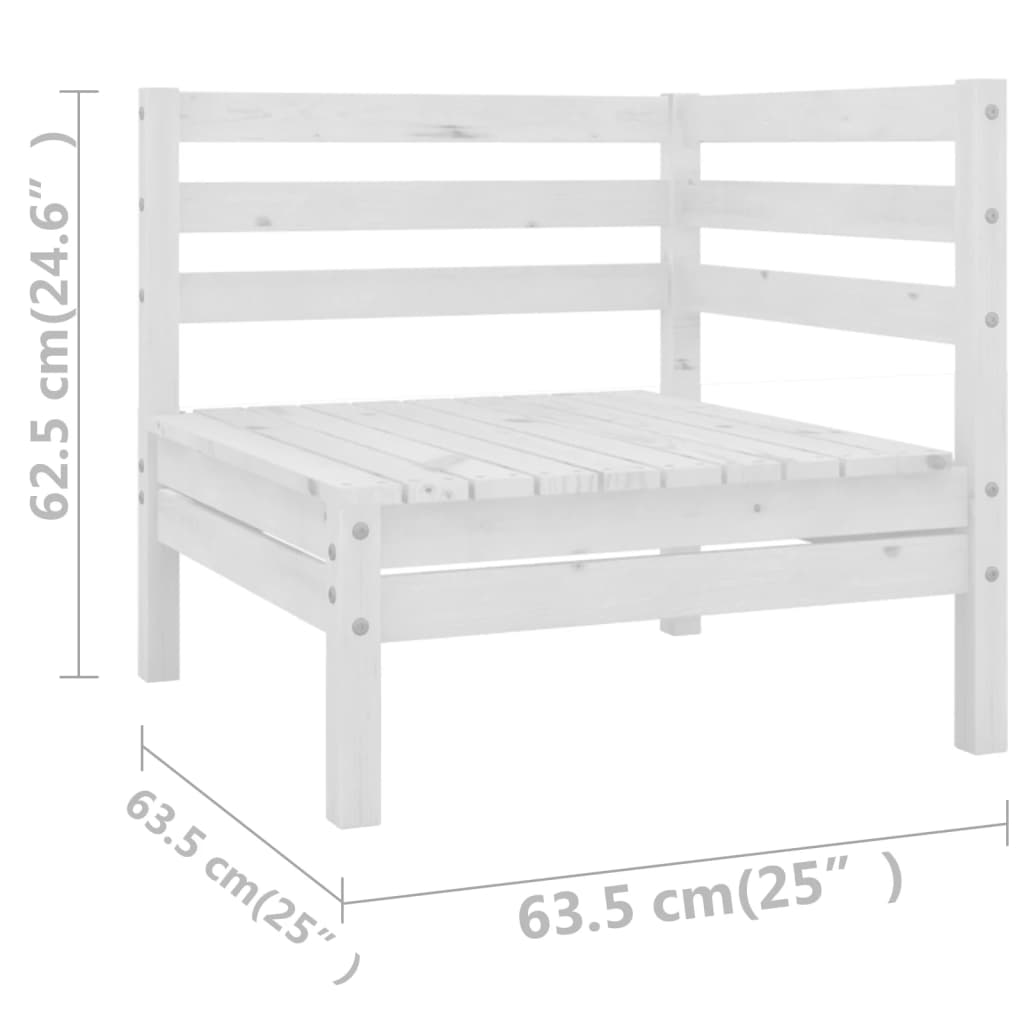 Salon bas de jardin en Bois Blanc 5 personnes - 3