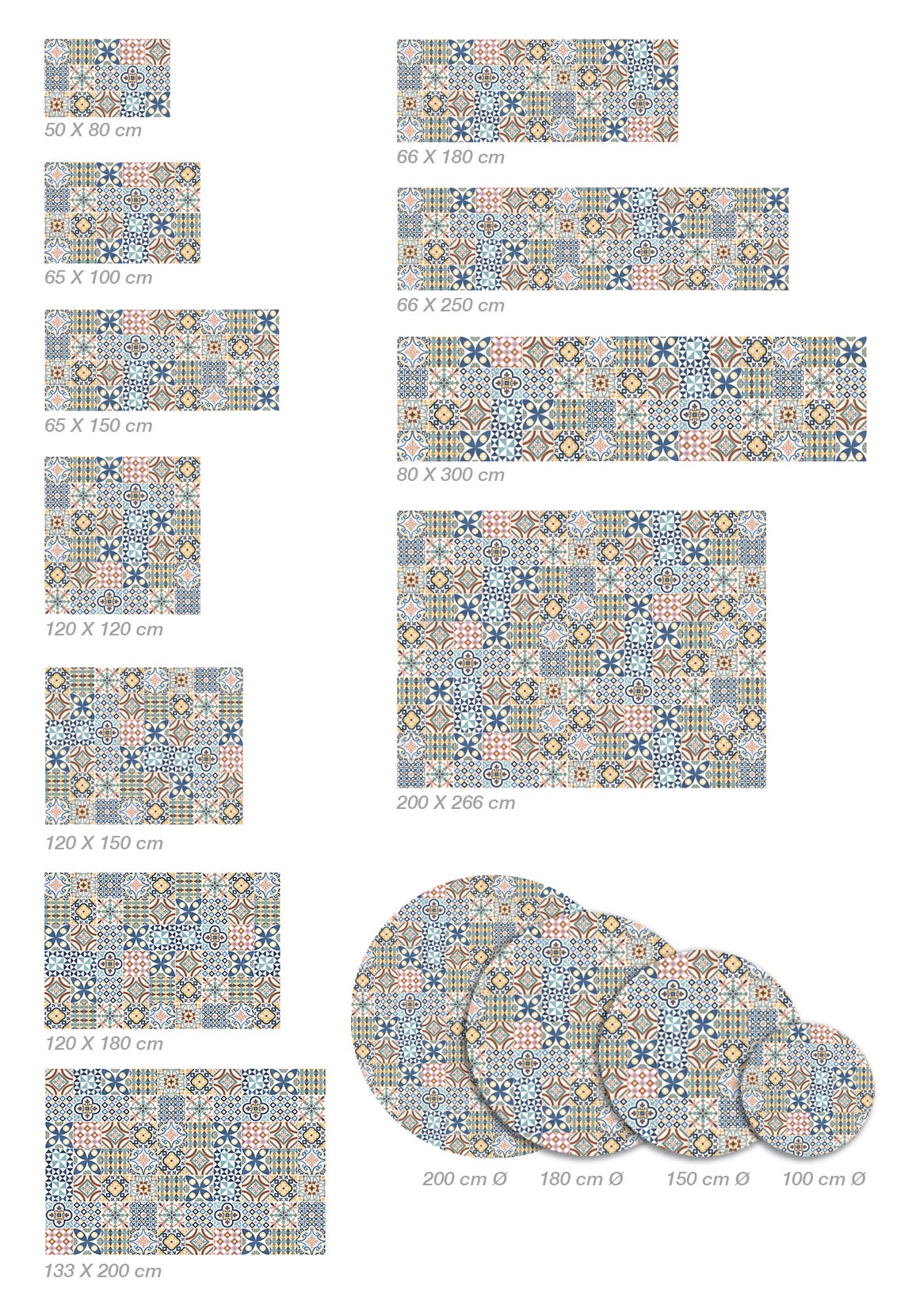 Tappeto antiscivolo in vinile puig i Cadafalch 120x150 cm - PVC stampato, lavabile, ignifugo, per il salotto o la cucina, stile idraulico - 4