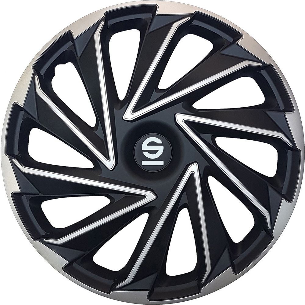 Autostyle Set Da 4 Copricerchi Universali In Nero E Argento - Fissaggio Facile E Sicuro Per Cerchi In Acciaio - Adatti A Audi, BMW, Fiat, Ford E Altre