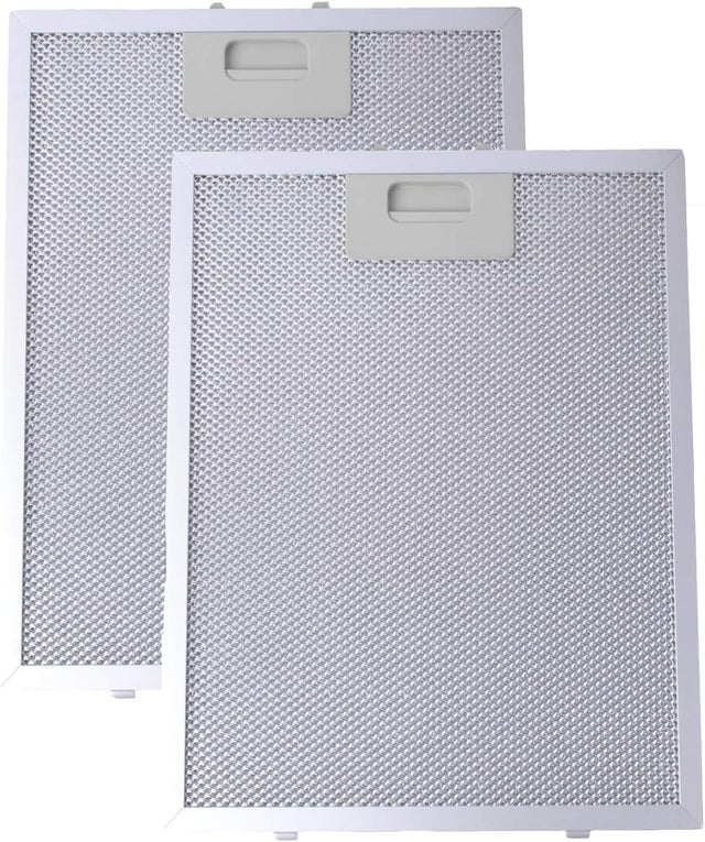 Zestaw 2 filtrów przeciwtłuszczowych do okapów Cooke & Lewis Srebrne – Wymiary 320 x 260 mm, łatwe w pielęgnacji