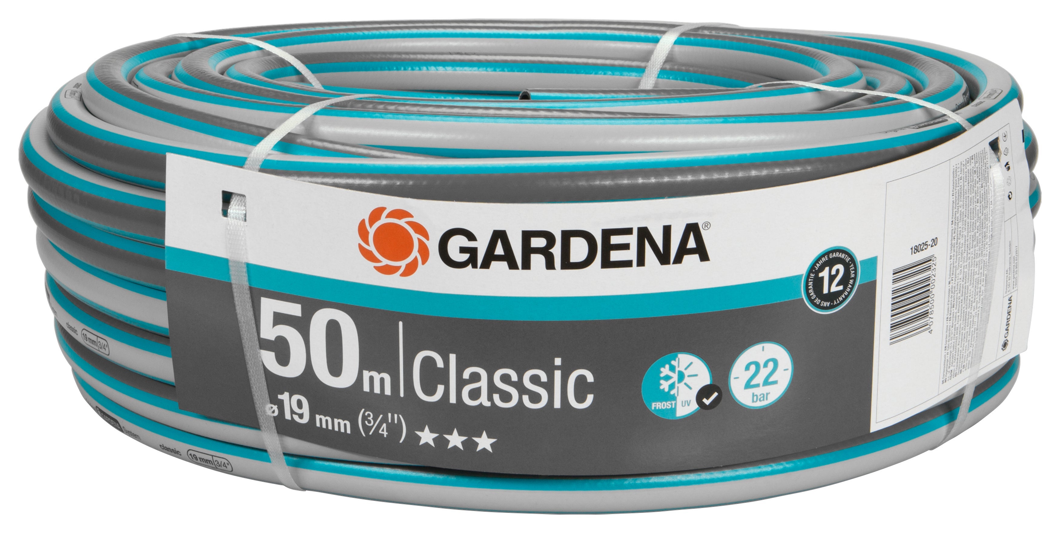 Wąż ogrodowy GARDENA Classic 50 metrów wytrzymałość 22 bar