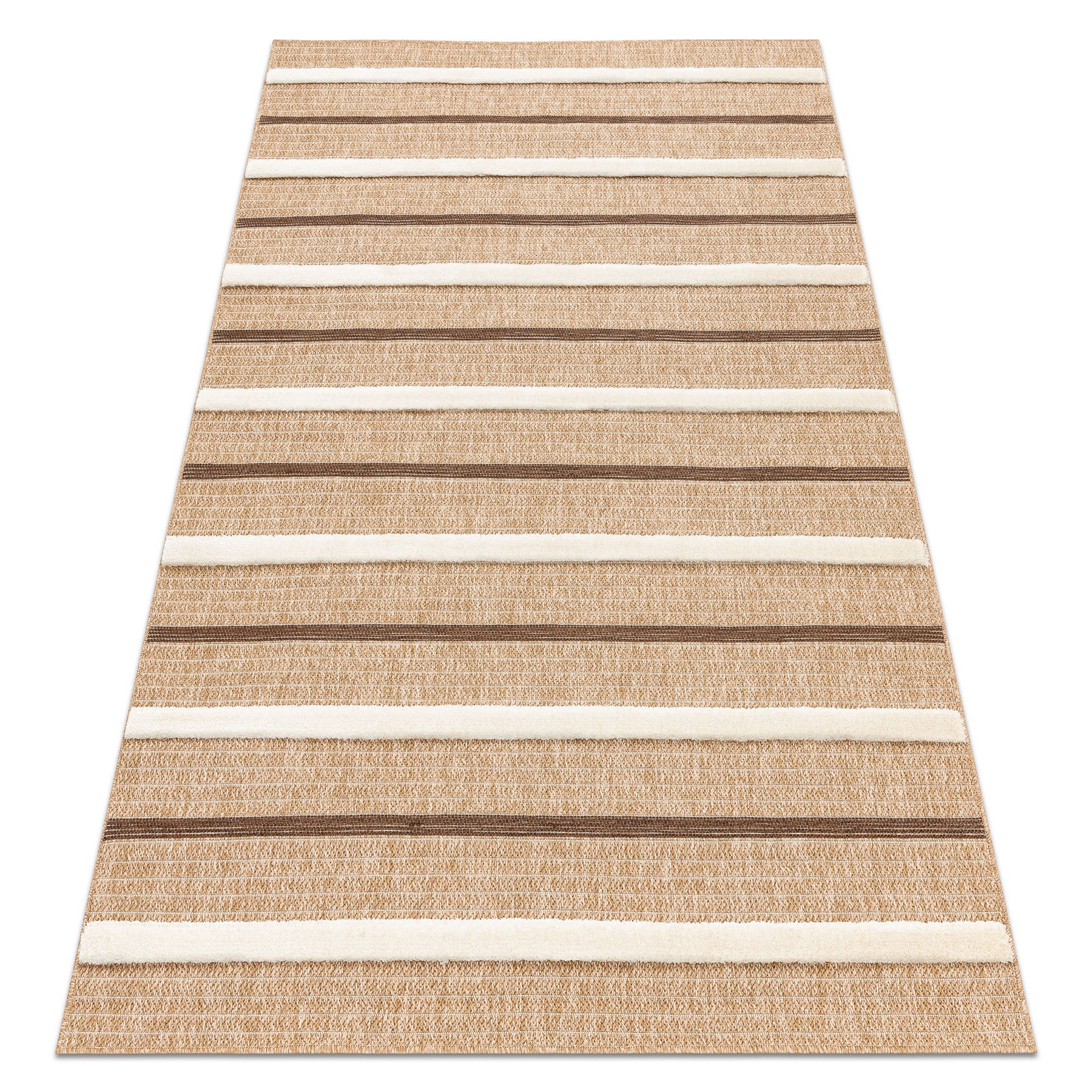 Dywan SPARK 0686A beż / krem - Linie, sizal, strukturalny 200x290 cm
