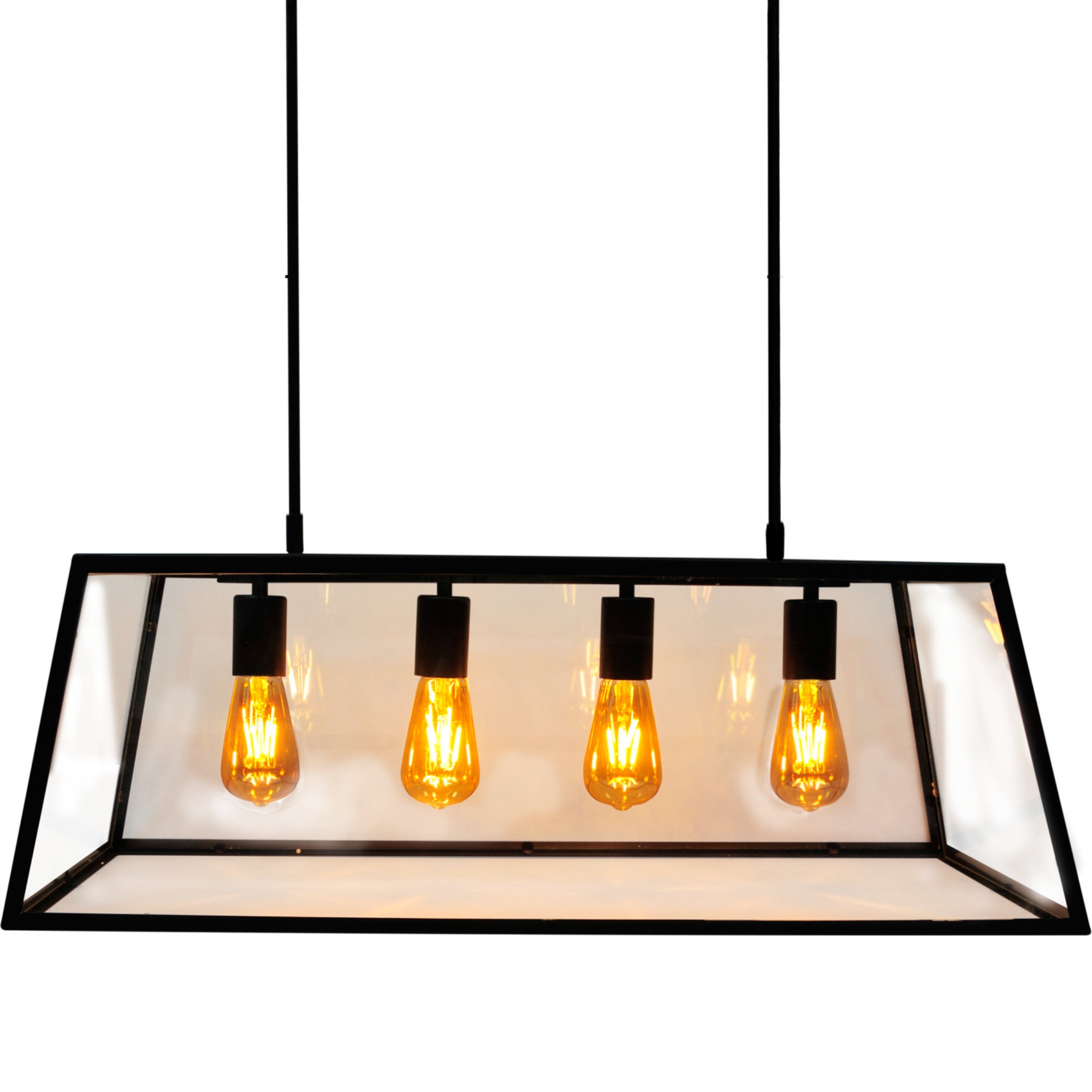 Lampa wisząca Finland czarna 4xE27x20W wym: 131 x 30,5 x 78 cm aluminium Polux