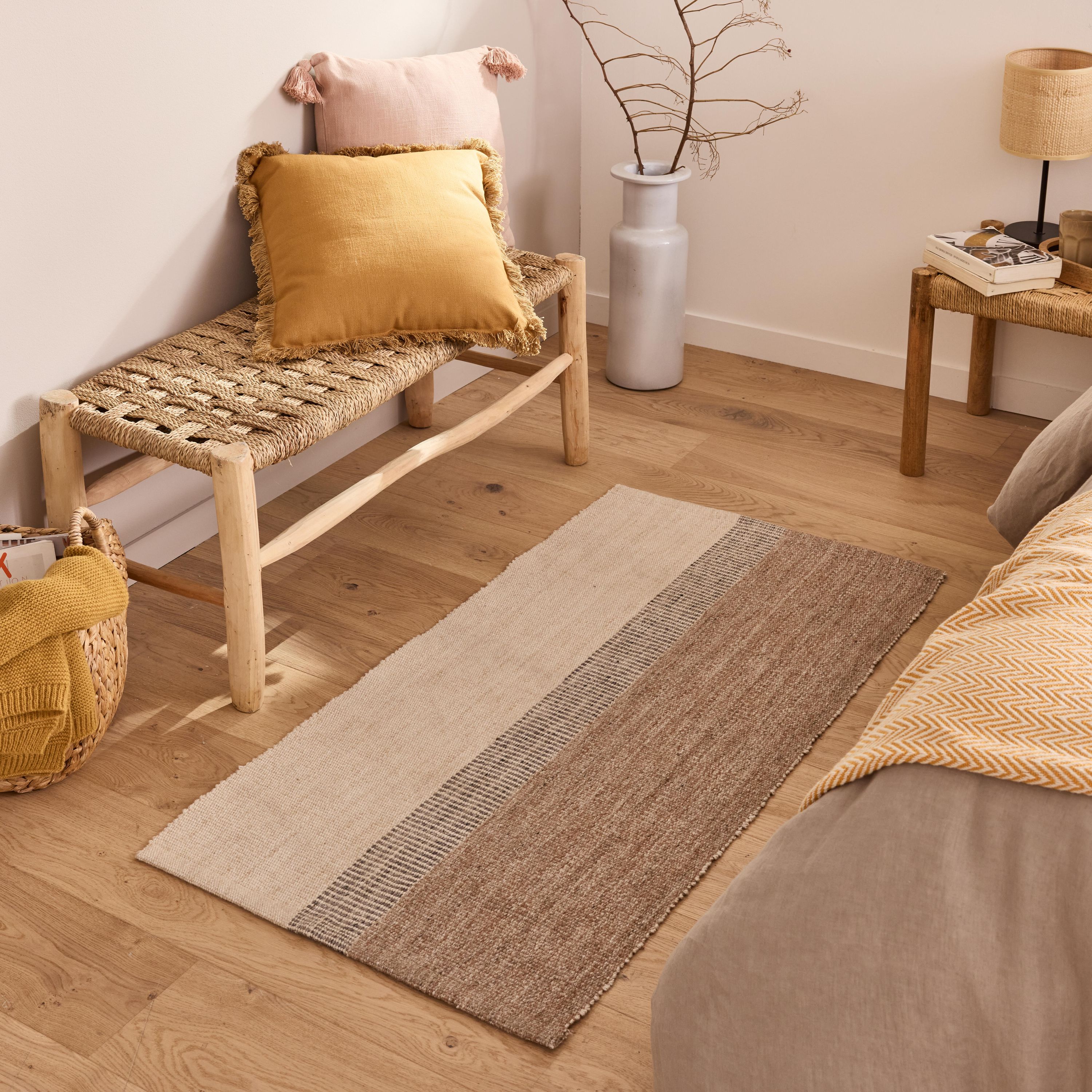Tapis de lit INSPIRE Mauri marron beige naturel 60x120cm - 6