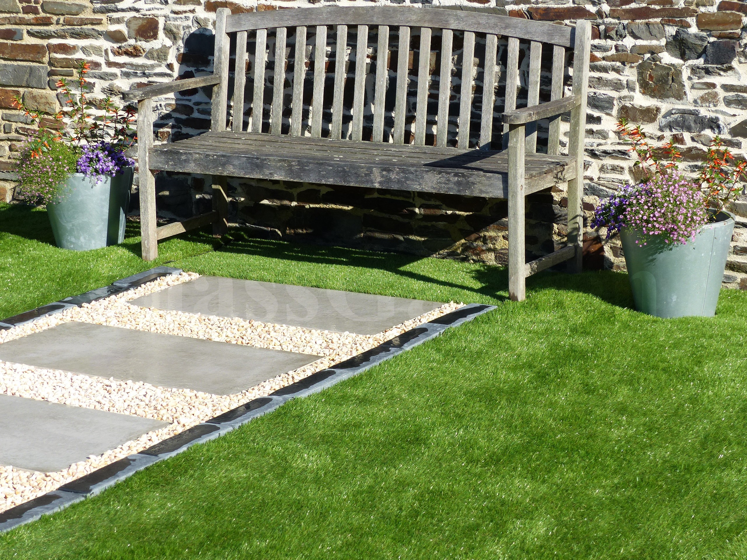 Tremplins Allée Jardin Pas Japonais Résine 40cm - 4 Pierres D'Allée Avec Piquets Stabilisateurs Tremplins Jardin