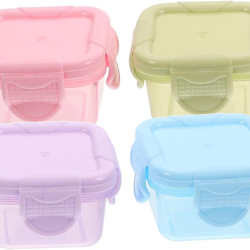 mini pojemniki do przechowywania żywności, hermetyczne pojemniki na żywność z pokrywkami, urocze mini pojemniki do przechowywania żywności dla niemowl